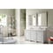 James Martin Vanities Bristol 60in Double Vanity, Bright White w/ 3 CM White Zeus Quartz Top 157-V60D-BW-3WZ - alternate 4